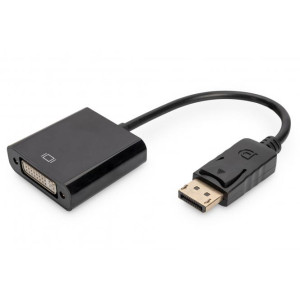 Adaptér DisplayPort vidlice, DVI-I (24+5) zásuvka 150mm černá