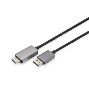 Kabel DisplayPort 1.4,HDMI 2.1 1,8m černá Mat.těl: kov
