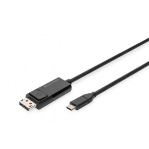 Adaptér DisplayPort 1.4,dvousměrný 2m černá