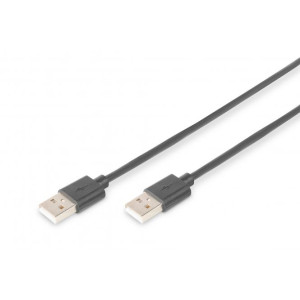 Kabel USB 2.0 USB A vidlice,z obou stran niklovaný 1,8m