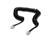 Kabel: telefonní kroucený RJ10 vidlice,z obou stran černá 4m
