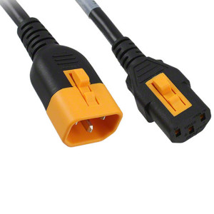 Kabel 3x1mm2 IEC C13 zásuvka,IEC C14 vidlice PVC 2m černá