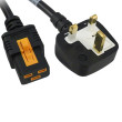 Kabel 3x1,5mm2 BS 1363 (G) vidlice,IEC C19 zásuvka PVC 2m