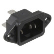 Konektor IEC 60320,napájecí AC C14 (E), V-lock zásuvka 10A