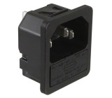 Konektor IEC 60320,napájecí AC 6200 C14 (E),1x pojistka 10A