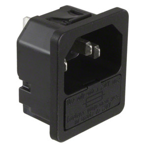 Konektor IEC 60320,napájecí AC 6200 C14 (E),1x pojistka 10A