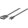 Kabel HDMI 1.4 DVI-D (18+1) vidlice - HDMI vidlice 1m černá