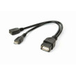 Kabel USB 2.0 0,15m černá PVC Cablexpert