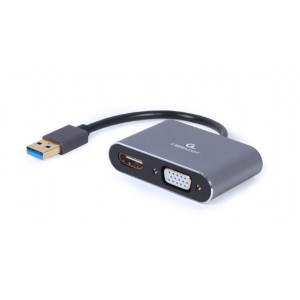 Adaptér USB 3.0 0,15m černá šedá Cablexpert