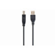 Kabel USB 2.0 USB A vidlice,USB B vidlice zlacený 1,8m černá