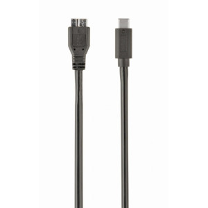 Kabel USB 3.0 USB B micro vidlice,USB C vidlice zlacený 1m