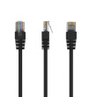 Patch cord U/UTP 5e lanko CCA PVC černá 0,5m 26AWG Økab: 5mm