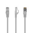 Patch cord F/UTP 6 lanko CCA PVC bílá 0,5m RJ45 vidlice
