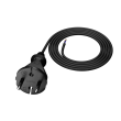 Kabel 2x1mm2 CEE 7/17 (C) vidlice,vodiče PVC 1,5m černá 16A