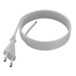 Kabel 2x0,5mm2 CEE 7/16 (C) vidlice,vodiče PVC 3m bílá 2,5A
