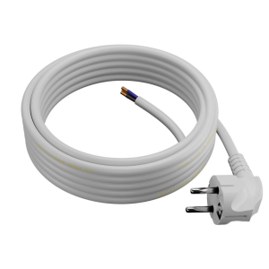 Kabel 3x1,5mm2 PVC 5m bílá 16A 250V