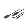 Repeater USB USB 3.0 USB A zásuvka,USB A vidlice 15m černá
