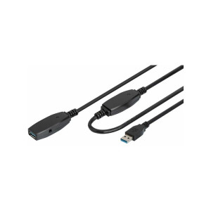 Repeater USB USB 3.0 USB A zásuvka,USB A vidlice 15m černá