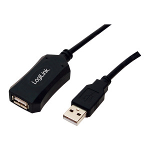 Repeater USB USB 2.0 USB A zásuvka,USB A vidlice 5m černá