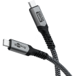 Kabel USB 4.0 USB C vidlice,z obou stran 1,8m černá,šedá