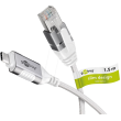 Kabel slim,USB 3.1 RJ45 vidlice,USB C vidlice niklovaný 1,5m