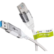 Kabel slim,USB 3.0 RJ45 vidlice,USB A vidlice niklovaný 7,5m