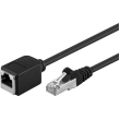 Prodlužka RJ45 F/UTP 5e Cu PVC černá 2m Povrch: zlacený