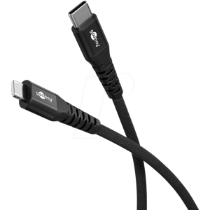 Kabel USB 2.0 vidlice Apple Lightning,USB C vidlice 2m černá