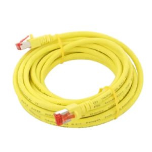 Patch cord S/FTP 6 lanko Cu LSZH žlutá 5m 27AWG