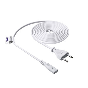 Kabel 2x0,5mm2 CEE 7/16 (C) vidlice,IEC C7 zásuvka PVC 1,5m