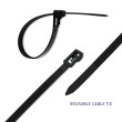 Cable tie multi use L: 200mm W: 4.8mm polyamide black 100pcs.