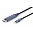 Adaptér USB 3.0 DisplayPort vidlice,USB C vidlice 1,8m černá