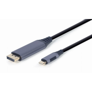 Adaptér USB 3.0 DisplayPort vidlice,USB C vidlice 1,8m černá