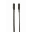 Kabel USB 3.1 USB C vidlice,z obou stran zlacený 1m černá