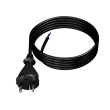 Kabel 2x1,5mm2 CEE 7/17 (C) vidlice,vodiče PUR 3,8m černá