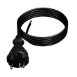 Kabel 2x1mm2 CEE 7/17 (C) vidlice,vodiče PUR 4m černá 10A