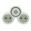 Rozdvojka s vypínačem Schuko W-72003