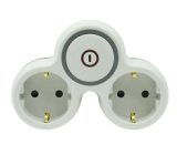 Rozdvojka s vypínačem Schuko W-72003