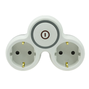 Rozdvojka s vypínačem Schuko W-72003
