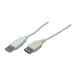 Kabel USB 2.0 USB A zásuvka,USB A vidlice niklovaný 1,8m