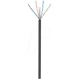 Vodič U/UTP 4x2x23AWG externí 6 drát Cu nestíněný PE černá