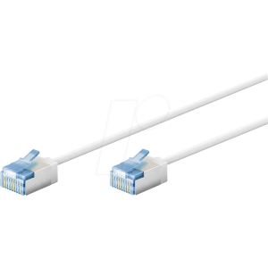 Patch cord U/FTP 6a lanko Cu LSZH bílá 0,15m 32AWG -20÷75°C
