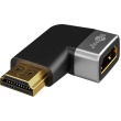 Adaptér HDCP 2.2 HDMI zásuvka,HDMI zástrčka 270° stříbrná
