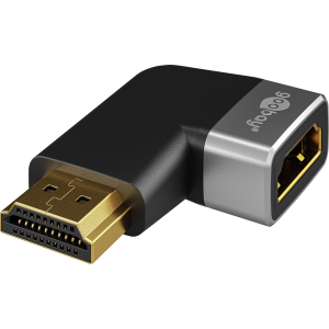 Adaptér HDCP 2.2 HDMI zásuvka,HDMI zástrčka 270° stříbrná