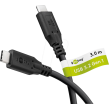 Kabel USB 3.2 USB C vidlice,z obou stran 3m černá 5Gbps PVC