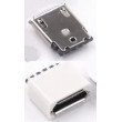 Micro USB konektor samice rozebíratelný pájecí na kabel přímý bílý