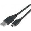 Kabel USB 2.0 USB A vidlice - USB B mini vidlice niklovaný 3m