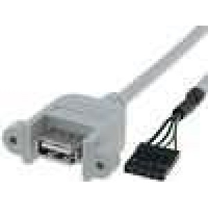 Adaptér USB 2.0 USB A zásuvka,kolíkový konektor 5pin 0,5m