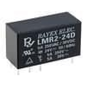 LMR2-24D Relé elektromagnetické DPDT Ucívky:24VDC 5A/250VAC 5A/30VDC