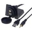 Prodlužovací kabel USB A zásuvka Jack 3,5 mm 4pin zásuvka 2m